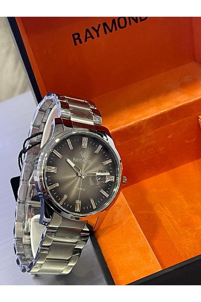 Raymond Raymon Silver Color Steel Band Men's Watch
