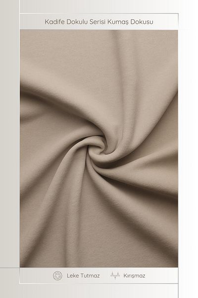 MARİTSA 6-Piece American Service - Velvet Textured Wheat Laceless Series 35X45Cm