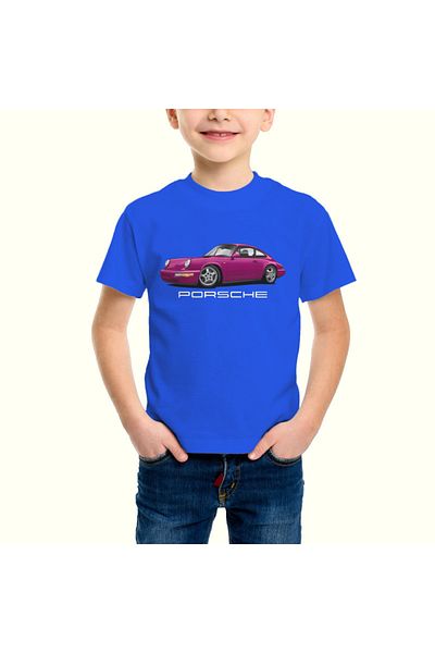 Built By Crazy Porsche 911 Carr. Tricou unisex pentru copii RS Rubystone