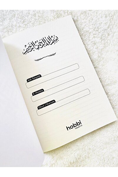 Hobbi Tasarım Prayer Copybook - Striped