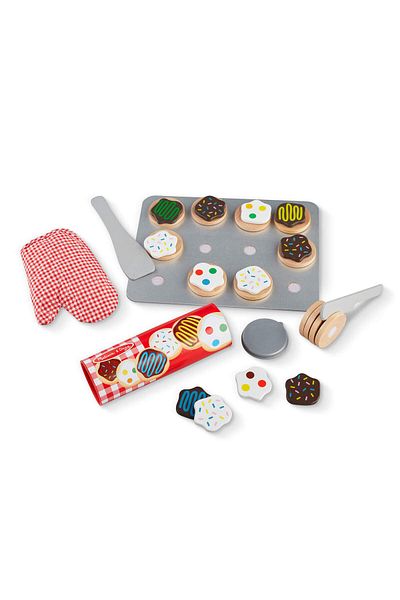 Melissa and Doug مجموعة كوكيز خشبية - تقطيع وخبز