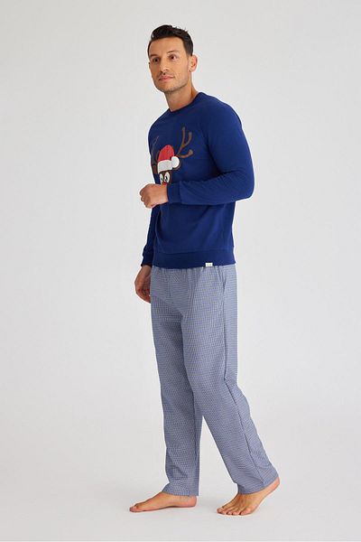 Katia&Bony Deer Herren-Sweatshirt Marineblau