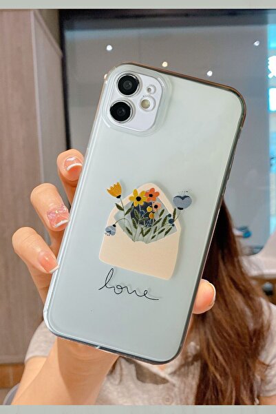 3GEN CASE حافظة سيليكون شفافة متوافقة مع سلسلة Sweet Flowers لهاتف iPhone 11