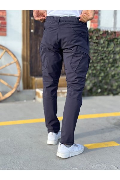 campscoutland Camp591 Outdoor Softshell Water and Wind Resistant Fleece-Lined Winter Men's Navy Tactical Pants