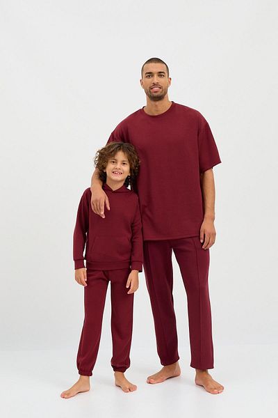 Katia&Bony Claret Red Ανδρικό Modal Fluffy T-Shirt - Basic