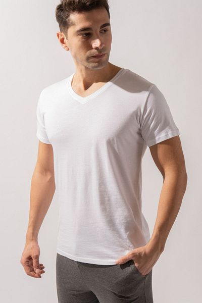 Katia&Bony Ανδρικό εσώρουχο V-Neck Basic λευκό
