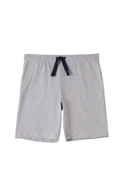 Katia&Bony Men's Navy Blue Colored Buttoned Shorts Pajama Set