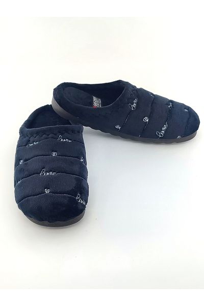 GEZER Women's Black Color Love Written Winter Gift, Home and Dower Slippers