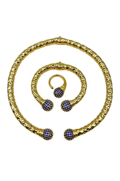 Ma Atölye Victoria Navy Zircon Set