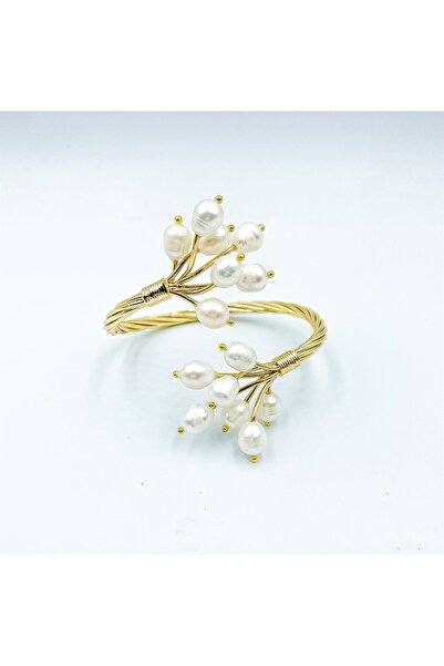 Ma Atölye Sarmaşık Ucu Incili Model Kadın Kelepçe