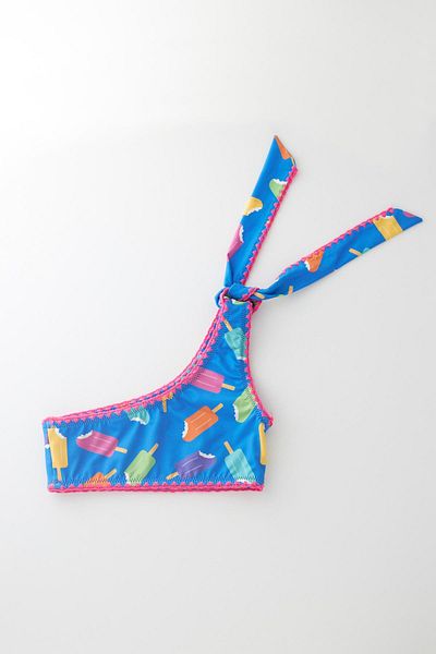 Katia&Bony Set bikini pentru fete cu imprimeu Blue Ice Cream