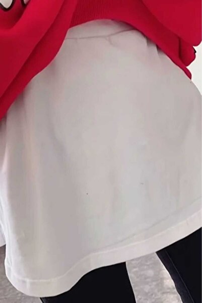 BENİMOLMALI Popo Kapatıcı Tshirt Görünümlü Etek Tesettür Tayt Üstü Etek