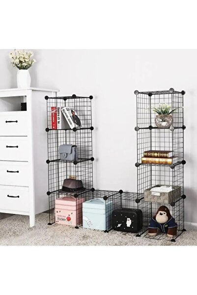 Zoo 12 Bölmeli Modüler Raf Sistemi Elbise Dolabı Oyuncak Dolabı Raf Kitaplık