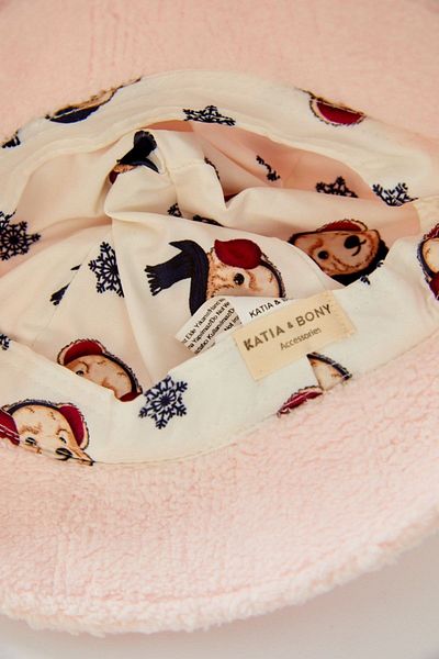 Katia&Bony Teddy Fur Girl's Hat Pink