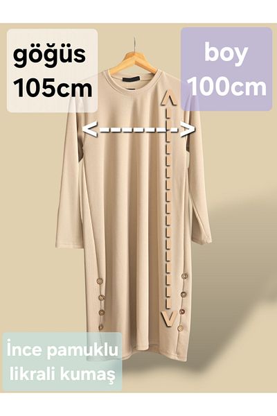 ENDAMIM Τουνίκ Plus Size - Πλεκτό ύφασμα και Lycra