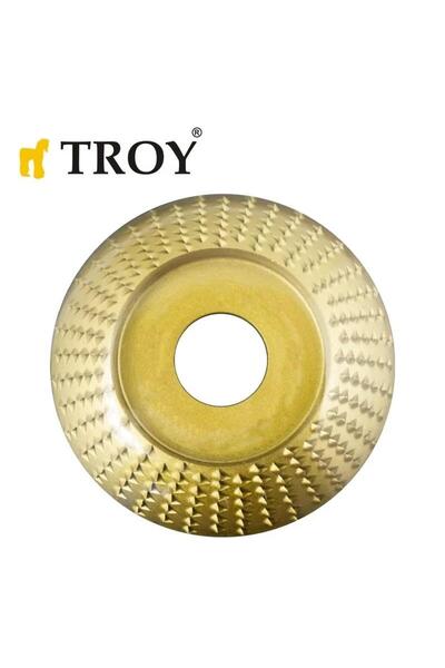 TROY 25077 Avuç Taşlama için Ahşap Aşındırıcı Disk, Yarı Küre, 125mm
