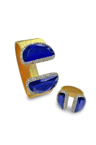 Ma Atölye Cat Eyes Gold Lacivert Set