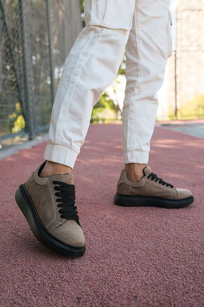 Riccon Ανδρικά αθλητικά παπούτσια Suede Mink Black0012360