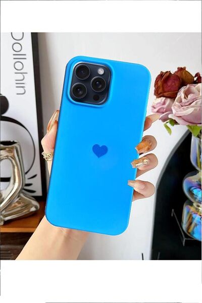 3GEN CASE İphone 14 Pro Uyumlu Kalp Logolu Lansman İçi Kadifeli Kılıf