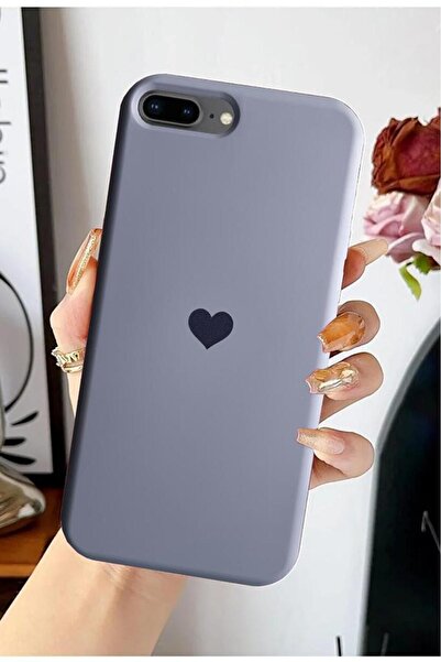 3GEN CASE حافظة مخملية متوافقة مع هاتف iPhone 7 Plus وiPhone 8 Plus مع شعار قلب