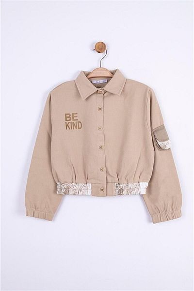 nk kids Риза в пясъчен цвят, норка, за момичета 08-14 години