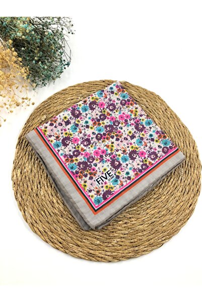 Kamelya ÇİÇEKLİ PAMUK SOFT EŞARP
