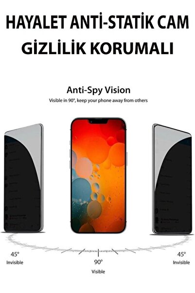 3GEN CASE İphone 12 - İphone 12 Pro Uyumlu Hayalet Anti-Statik Cam Ekran Koru...