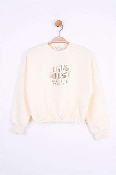 nk kids NK KİDS 35323 ΚΡΕΜΑ ΚΟΡΙΤΣΙΩΝ SAND SWEAT