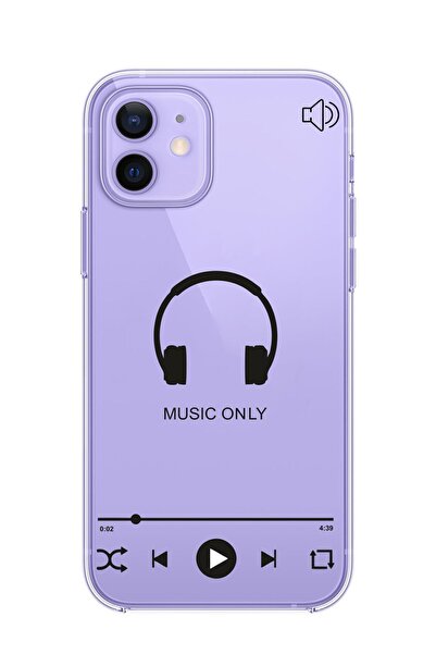 3GEN CASE İphone 12 & Iphone 12 Pro Uyumlu Musıc Only Desenli Şeffaf Silikon ...