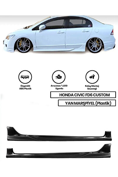 Genel Markalar Honda Civic Fd6 2006-2012 Boyasız Plastik Sağ-sol Takım Custom...