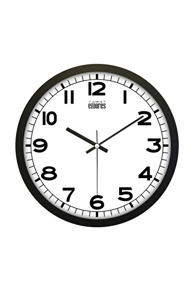 EMORES 31 Cm Gerçek Cam Sessiz Mekanizma Duvar Saati