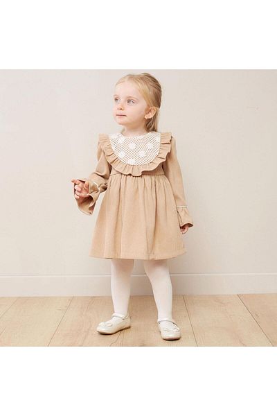Magu Baby Girl Gilet Corduroy Floral Dress