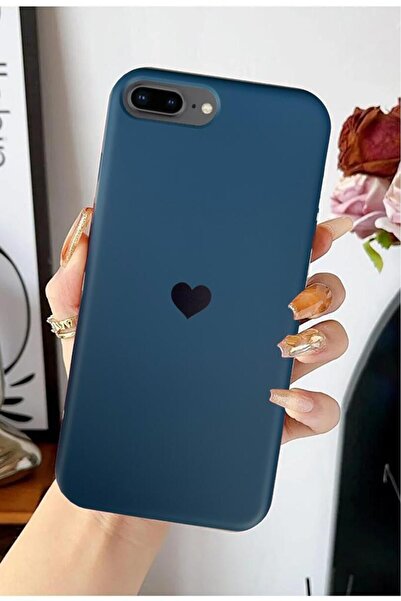 3GEN CASE حافظة مخملية متوافقة مع هاتف iPhone 7 Plus وiPhone 8 Plus مع شعار قلب