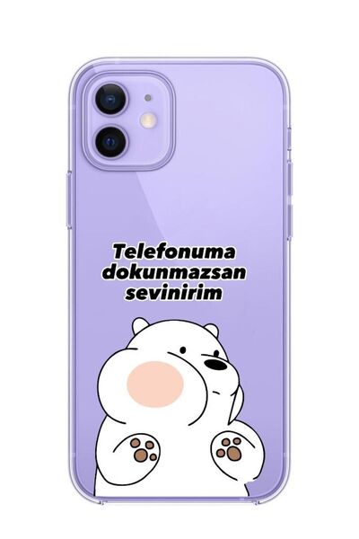 3GEN CASE İphone 12-İphone 12 Pro Uyumlu Desenli Şeffaf Silikon Kılıf