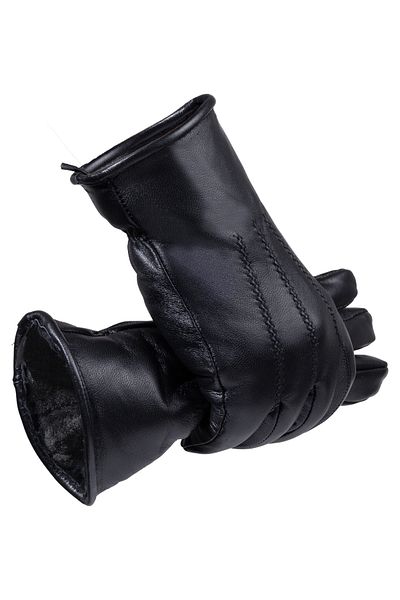 fubileather Γνήσια γάντια από δέρμα αρνιού με γούνα εσωτερικά