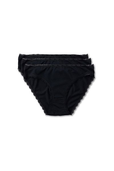 Katia&Bony 3-Piece Basic Modal Women's Panties Black/Black/Black