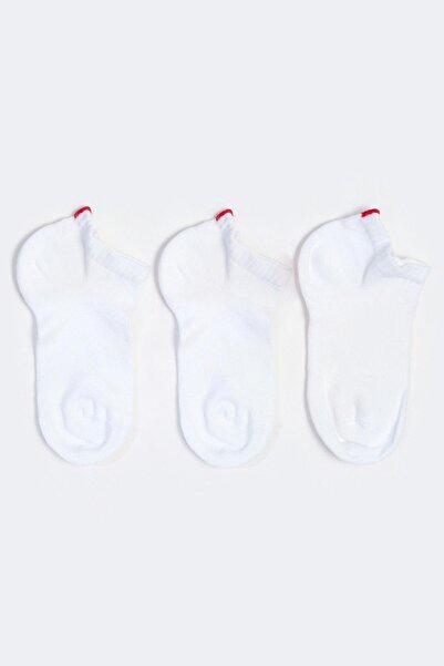 Katia&Bony Run 3-Piece ανδρικές βασικές κάλτσες μποτάκια Λευκές/άσπρες/άσπρες