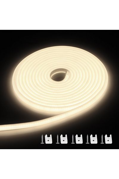 AIMENGTE 4M EU Plug 220V Natural White Waterproof Best Under Cabinet Light Kitchen COB LED Light with Button