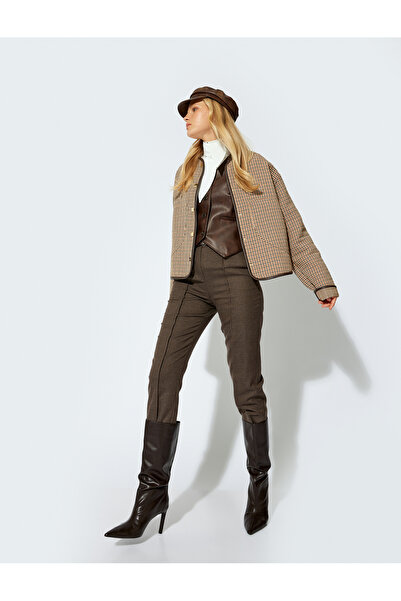 Koton Mevsimlik Ceket Yuvarlak Yaka Çıt Çıt Düğmeli Cepli