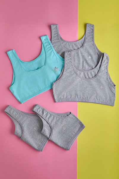 Katia&Bony Girl's 5 Pack Thick Strap Athlete Bustier Multicolored