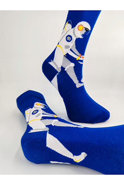 Shuttle Park Унисекс чорапи до глезена с цветни шарки и астронавт от специална серия, внесени от Coinis