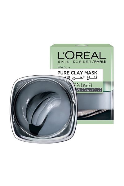 L'Oreal Paris L'Oréal Paris Pure Clay Black Face Mask with Charcoal, Detoxifies & Clarifies, 50 ML