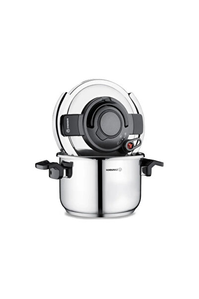 KORKMAZ Black Düdüklü Tencere 5LT -İNDÜKSİYON TABANLI- -HIZLI PİŞİRME-