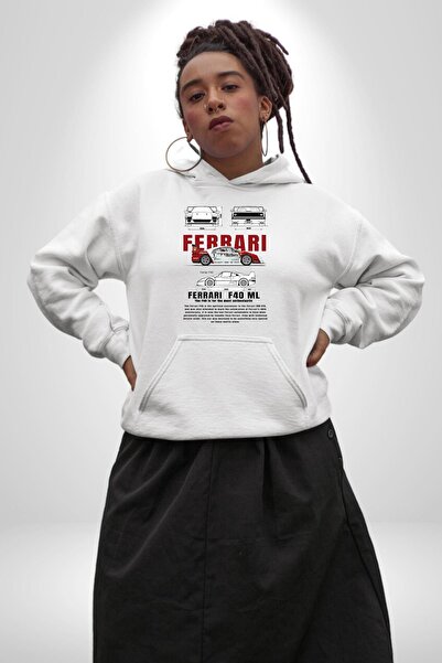 Angemiel McLaren P1 Γυναικεία Ανδρικά - Φούτερ με κουκούλα με λευκή κουκούλα