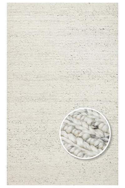 Eko Halı JADE JD 07 L.GREY Naturel Kazak Örgü Desenli El Dokuma Örgü Halı