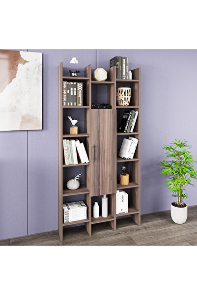 Kalender Dekor Ismar-90 Modern Raflı Kapaklı Kitaplık