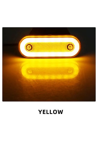Choice 1 قطعة صفراء 1 قطعة مصابيح جانبية LED للشاحنات 24 فولت مصباح علامة مقطورة فان حافلة قافلة مصباح أمامي خلفي