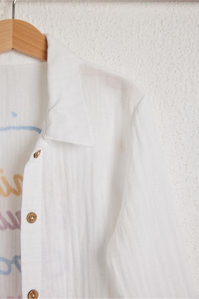 Katia&Bony Smile Kids Linen Shirt White