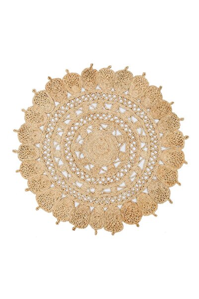 Eko Halı SOLO CA-108 NATURAL XW  Yuvarlak veya Oval El Dokuma Naturel Jüt Has...