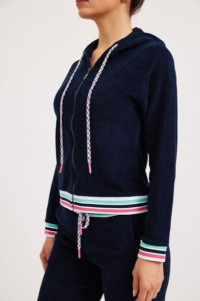 Katia&Bony Set de hanorac și prosoape pentru femei, albastru bleumarin, cu model unicorn